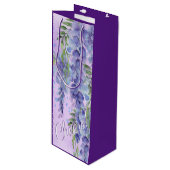 パープルフローラウォーターカラーワインバッグ ワインギフトバッグ (正面アングル)