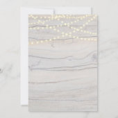 パープルフローラウッドストリングライト婚約パーティ 招待状 (裏面)