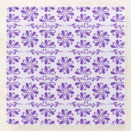 パープルフローラエレガンスコースター ガラスコースター