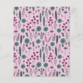 パープルフローラカスタム文房具紙 (裏面)