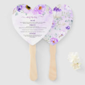 パープルフローラカボチャ秋パーティー ハンドファン (正面&裏面)