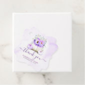 パープルフローラカボチャ赤ちゃんシャワーありがとう フェイバータグ (インサイチュ)