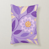 パープルフローラガーデン アクセントクッション (正面(垂直))