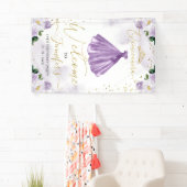 パープルフローラキンセアニェラへようこそ 横断幕 (インサイチュ)