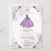 パープルフローラキンセアニェラ招待状 招待状 (正面)