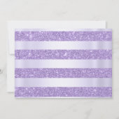 パープルフローラキンセアニェラ誕生日写真 招待状 (裏面)