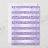 パープルフローラキンセアニェラ誕生日 招待状 (裏面)