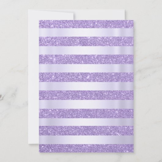 パープルフローラキンセアニェラ誕生日 招待状 (裏面)