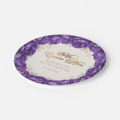 パープルフローラキンセアニェラ ペーパープレート (アングル)