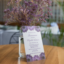 パープルフローラキンセアニェラ 招待状