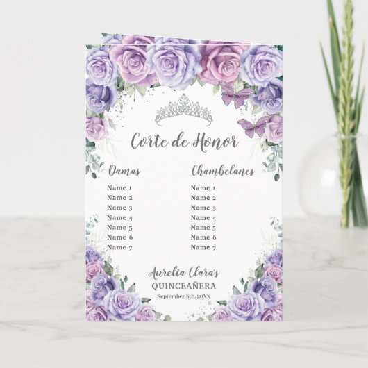 パープルフローラクインセアニライベント順パドリノス プログラム (裏面)