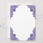 パープルフローラクインセアニラ15誕生日招待状 招待状 (裏面)