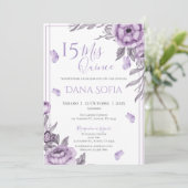 パープルフローラクインセネラ招待状 スペインの 招待状 (スタンド正面)