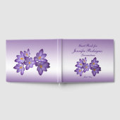 パープルフローラクロカスフラワーキンセアニラゲストブック ゲストブック (全面)