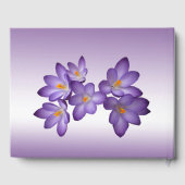 パープルフローラクロカスフラワーキンセアニラゲストブック ゲストブック (裏面)