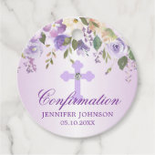 パープルフローラクロス確認ありがとう フェイバータグ (正面)