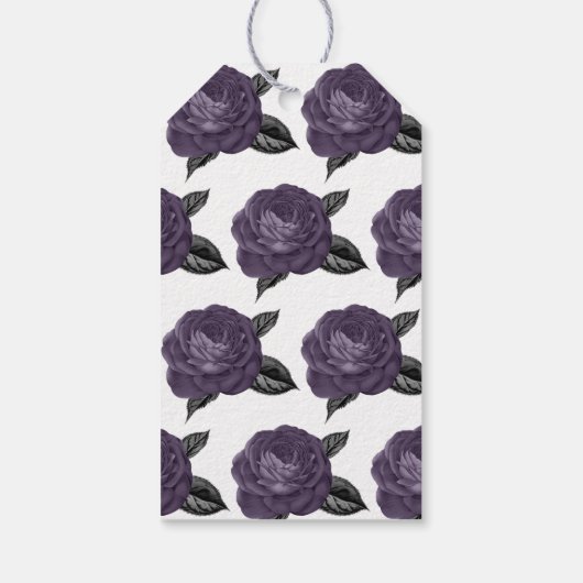 パープルフローラグラムゴシックフール ギフトタグ (裏面)