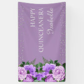 パープルフローラグリッターハッピーキンセアニラ名 横断幕 (縦)