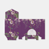 パープルフローラグリーン金ゴールド結婚アーチズ フェイバーボックス (折り畳みなし)