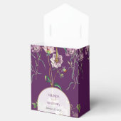 パープルフローラグリーン金ゴールド結婚アーチズ フェイバーボックス (オープン)