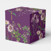 パープルフローラグリーン金ゴールド結婚アーチズ フェイバーボックス (裏面サイド)