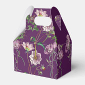 パープルフローラグリーン金ゴールド結婚アーチズ フェイバーボックス (裏面サイド)