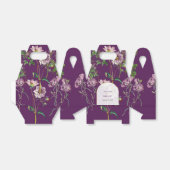 パープルフローラグリーン金ゴールド結婚アーチズ フェイバーボックス (折り畳みなし)