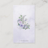 パープルフローラコアラ赤ちゃんシャワーおむつラッフル エンクロージャーカード (裏面)