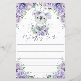 パープルフローラコアラ1stバースデーカプセルメッセージ