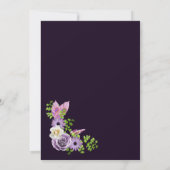 パープルフローラサプライズ18thバースデーパーティー 招待状 (裏面)