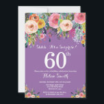パープルフローラサプライズ60th誕生日招待状 招待状<br><div class="desc">パープルフローラサプライズ60th誕生日招待状のための女性。水彩フローラ花。紫の薄紫ラベンダーバイオレット背景。ピンク、黄、オレンジ、紫の花。大人誕生日。第15回16回18回20回21回30回50回70回80回90回100回Any Ages.さらにカスタマイクリックズを行う場合はカスタマイズ、「IT」ボタンをクリックし、このテンプレートを変更するために当社のデザインツールを使用する。</div>