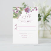 パープルフローラサマーイン開花結婚ズ 出欠カード (スタンド正面)