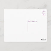 パープルフローラサンキューデイジーフラワー ポストカード (裏面)