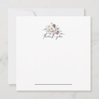 パープルフローラサンキューノーテカード サンキューカード