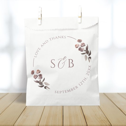 パープルフローラサンキュー結婚ズ フェイバーバッグ