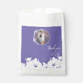 パープルフローラサークル夫婦写真お願いバッグ フェイバーバッグ (正面)