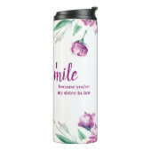 パープルフローラシスター・イン・笑いおもしろい引用文 タンブラー (回転左)