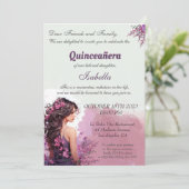 パープルフローラシックキンセアニェラ招待状 招待状 (スタンド正面)