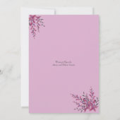 パープルフローラシックキンセアニェラ招待状 招待状 (裏面)