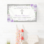 パープルフローラシルバーグリッターファーストホーリーコミューン 横断幕 (インサイチュ)