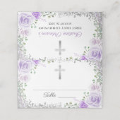 パープルフローラシルバーグリッターファースト・ホリー・コミューン プレイスカード (外部開封)