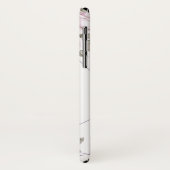 パープルフローラシルバーグリッター幾何学名 Case-Mate iPhoneケース (裏面/左)