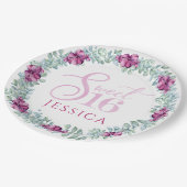 パープルフローラスイーツ16 ペーパープレート (アングル)