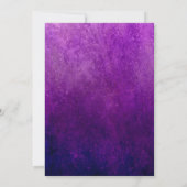 パープルフローラスカルハロウィン結婚ズ 招待状 (裏面)