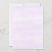 パープルフローラゼブラ誕生日サンキューカード 招待状 (裏面)