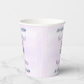 パープルフローラゼブラ誕生日 紙コップ (右)