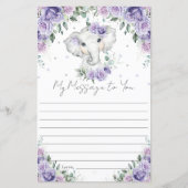 パープルフローラゾウ誕生日カプセルメッセージ (正面)