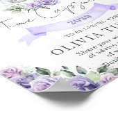 パープルフローラゾウ1歳バースデータイムカプセル ポスター (角)