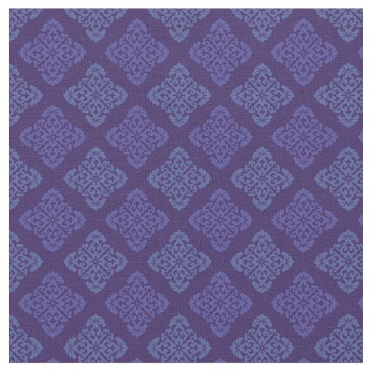 パープルフローラダマスク ファブリック (クローズアップ)