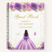 パープルフローラダークスキンプリンセスゲストハウス ノートブック (正面)